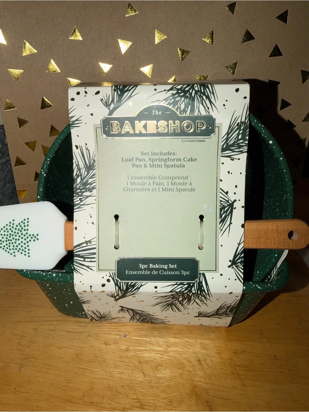 3-Piece Green Baking Set with Spatula